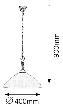 Závěsné svítidlo Regina 8176 (bronzová + krémová)