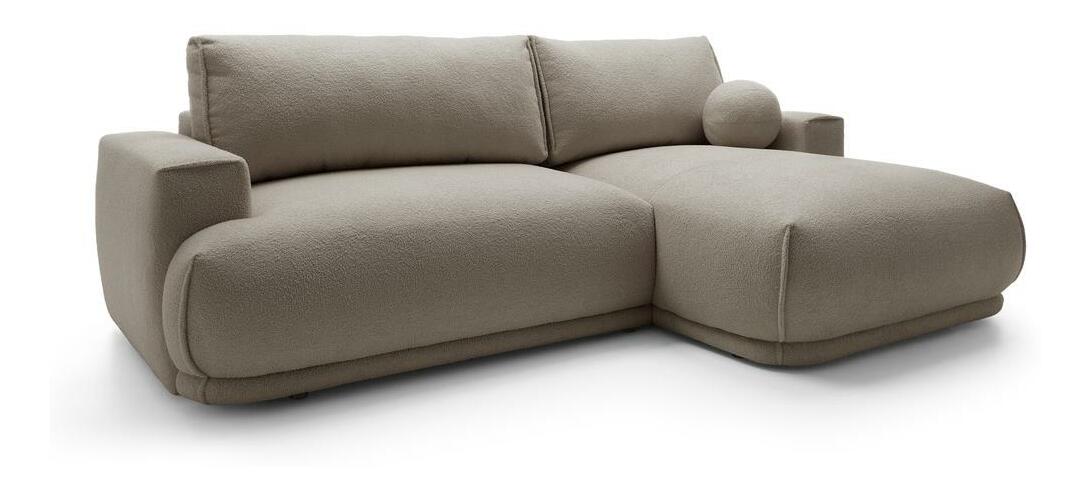 Rohová sedací souprava Dita mini (P) (sivobéžová + černá)