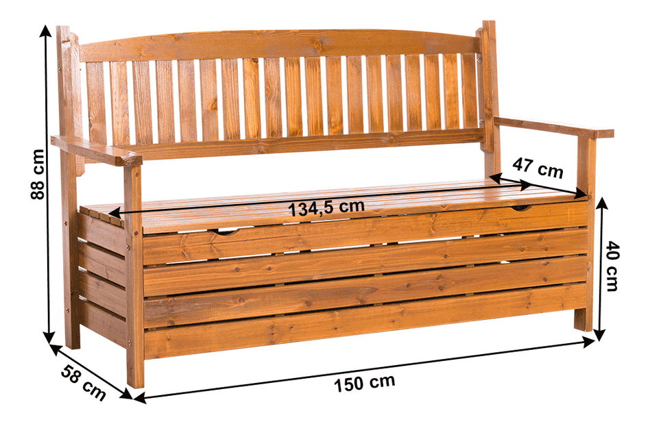 Zahradní lavice 150 cm Amelli (hnědá)