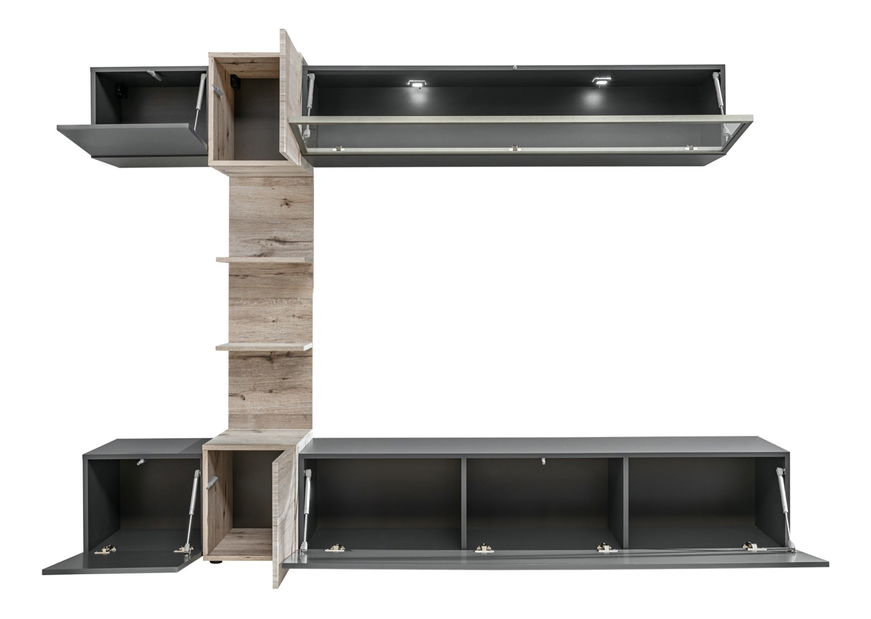 Obývací stěna Renay 20 DWAN RO (antracyt + dub wellington)