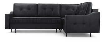 Rohová sedací souprava Aisha (černá) (P)