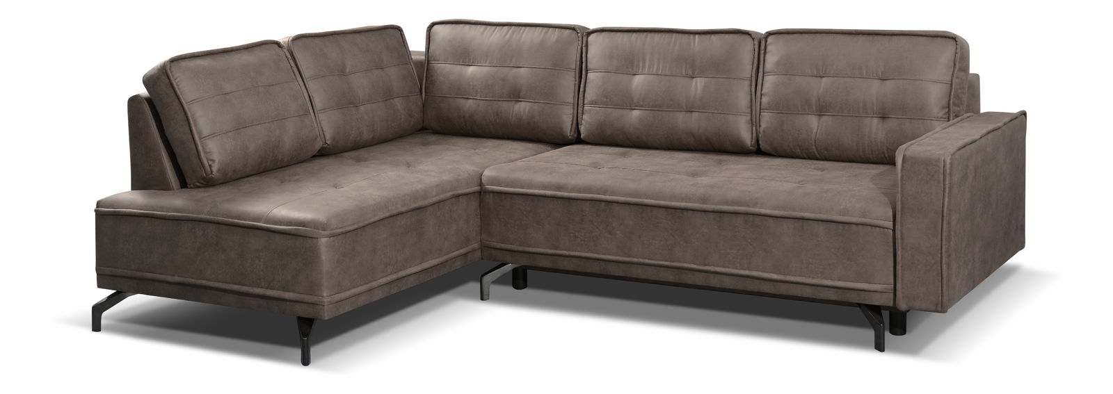 Rohová sedací souprava Tanore (hnědá) (L)