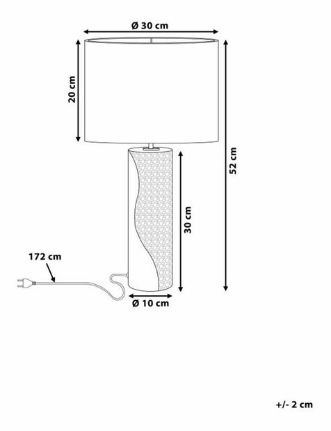 Stolní lampa Alten (tmavě šedá)