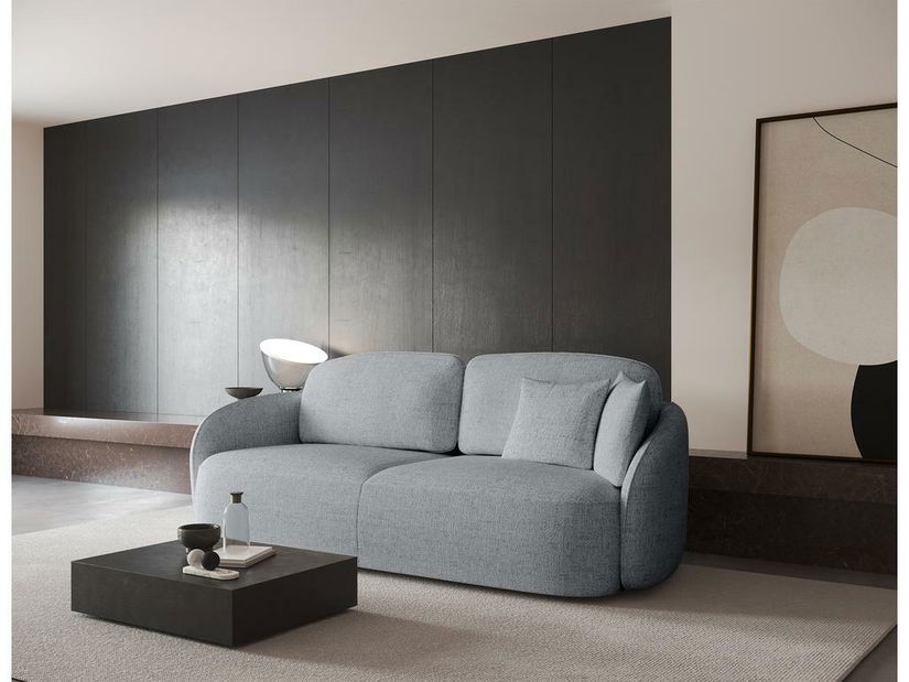 Pohovka trojsedačka Sheila (světle šedá + černá)