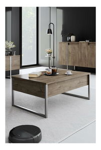 Konferenční stolek Luna 1 (ořech + stříbrná)