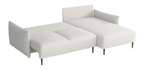 Rohová sedačka Welenora L (černá) (s úl. prostorem)