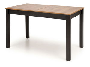 Rozkládací jídelní stůl Tentempies (dub hnědý + černá) (pro 4-6 osob)