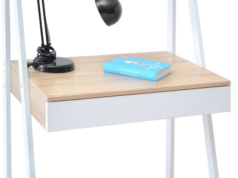 PC stolek Dylen (dub + bílá)