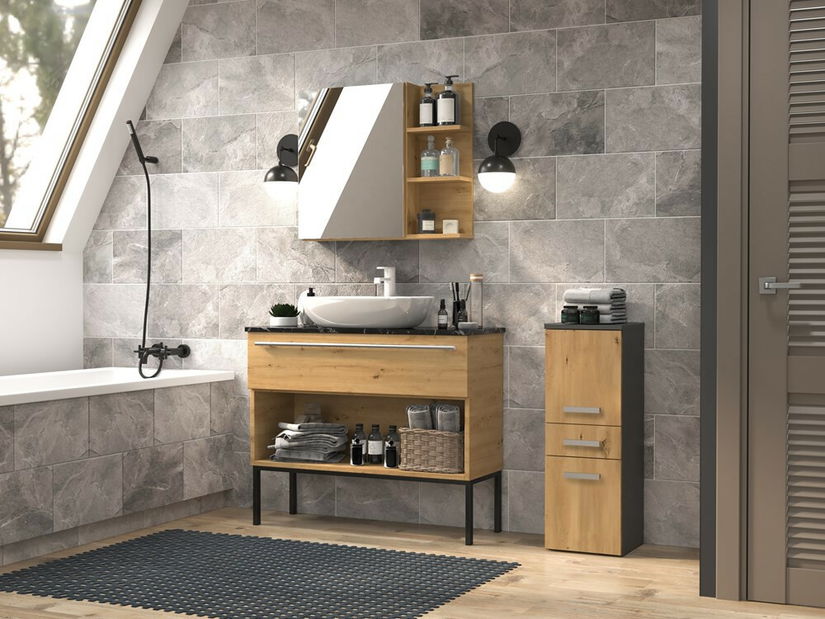 Koupelnová skříňka Neltossa 16 (antracit + dub artisan)