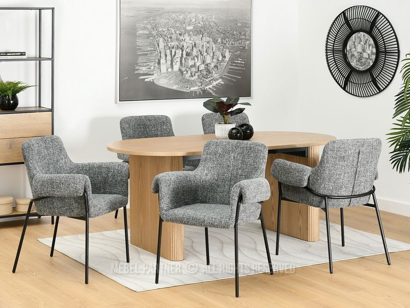 Židle Mateo (šedá + černá)