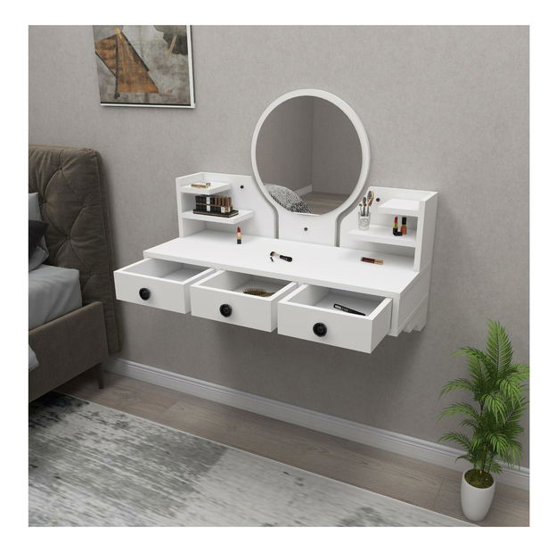 Toaletní stolek Makole (bílá)