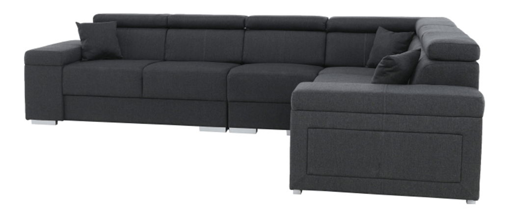 Rohová sedací souprava Carilla (tmavě šedá) (L)