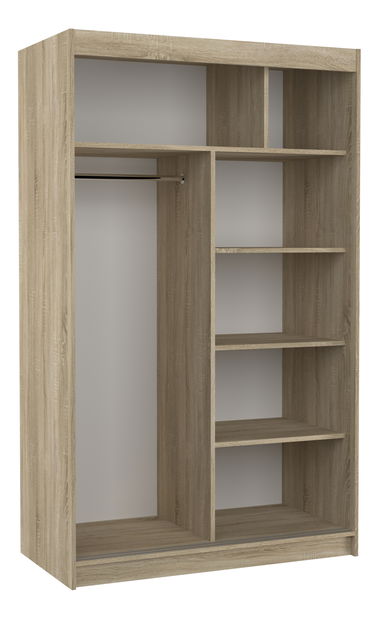 Šatní skříň Tolex (truflová) (s led osvětlením) (se zrcadlem)