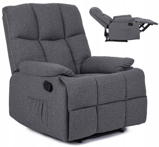 Polohovací křeslo Repraducida (šedá)