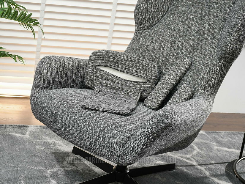 Křeslo Irma (grafit + černá)