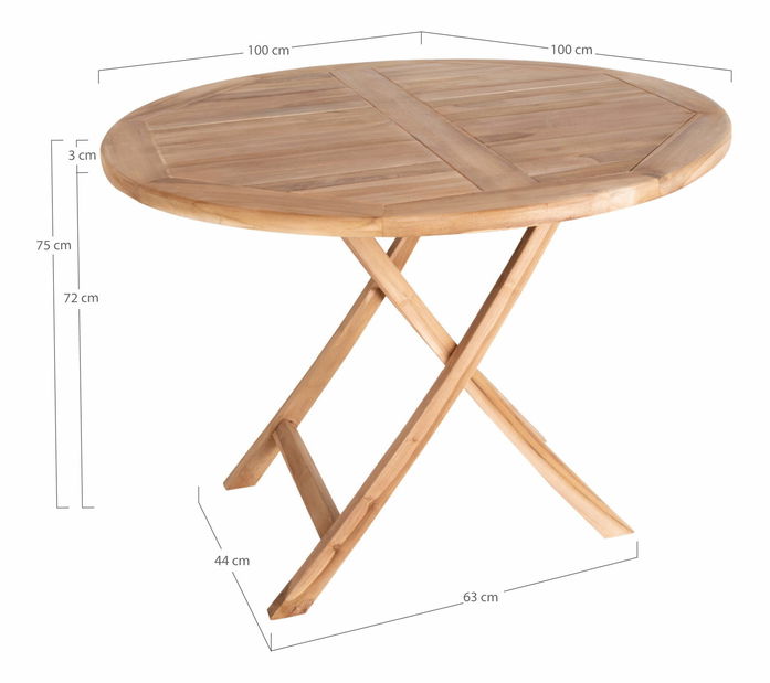 Zahradní stůl Orvoria 3 (teakové dřevo)