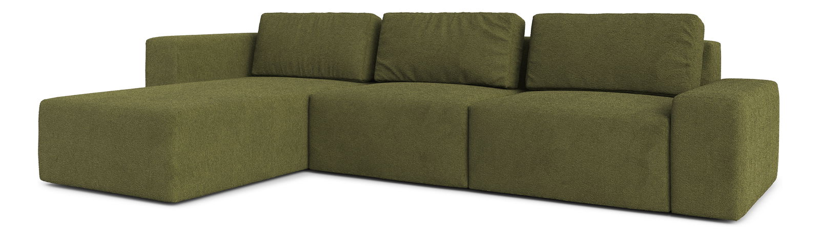 Rohová sedací souprava Berliner (L) (khaki)