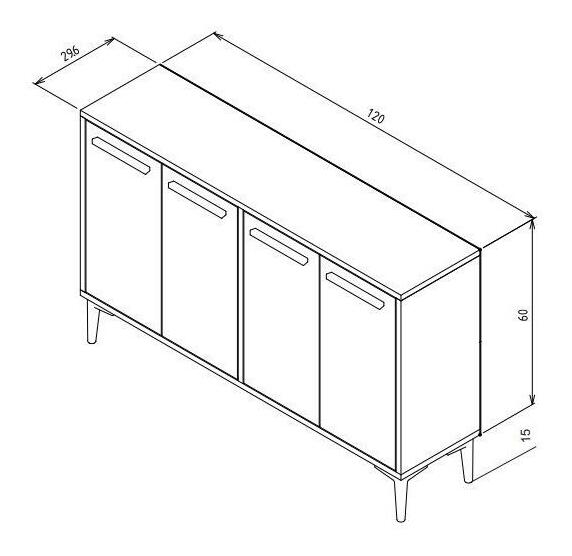Komoda Daduko (antracit + mramor)