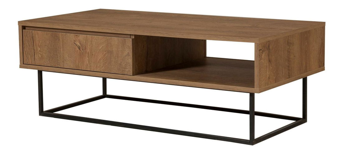 Souprava nábytku do obývacího pokoje Laxi 14 (ořech + černá)