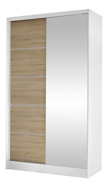 Šatní skříň Master III (černá + dub artisan)