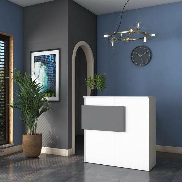 PC stolek Pemola (bílá + antracit)