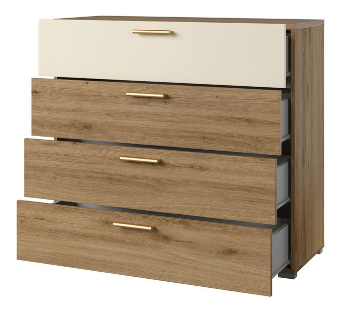 Komoda Verdeene (divoký dub + béžová)