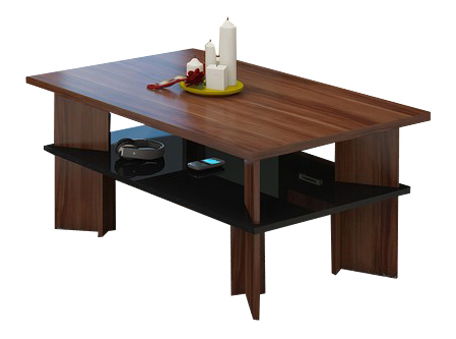 Konferenční stolek Velvet 2 (švestka + lesk černý)