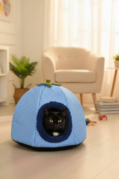 Pelíšek pro kočky Bepa 1 (modrá)