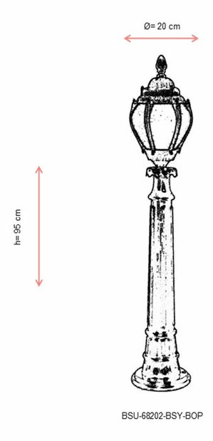 Venkovní podlahové svítidlo Surikata (černá + bílá)