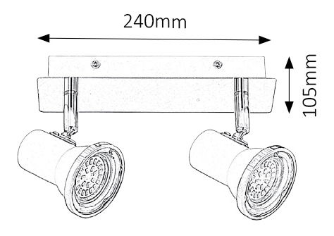 Koupelnové svítidlo Steve 5498 (bílá + chromová)