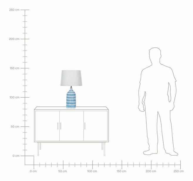 Stolní lampa Guthrie (modrá)