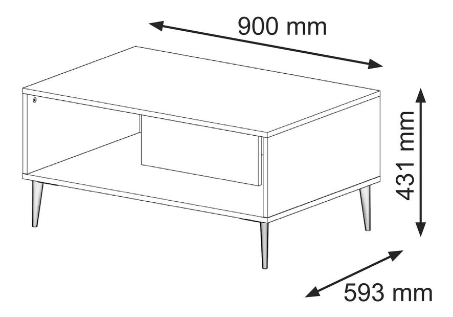 Konferenční stolek Rowanna (černá)