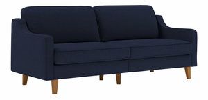 Pohovka Dělají 3 (tmavě modrá + ořech)