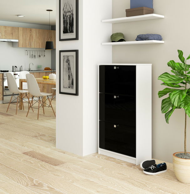 Botník Satori (bílá + černý lesk)