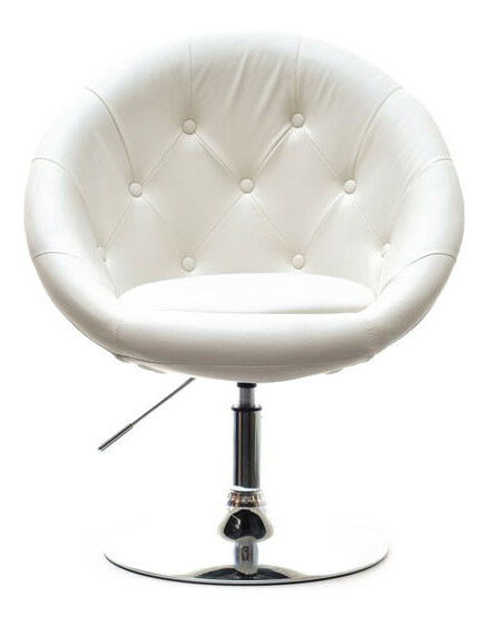 Křeslo Lush 3 (bílá + chromová) *výprodej