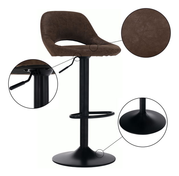 Barová židle Losarr (hnědá)