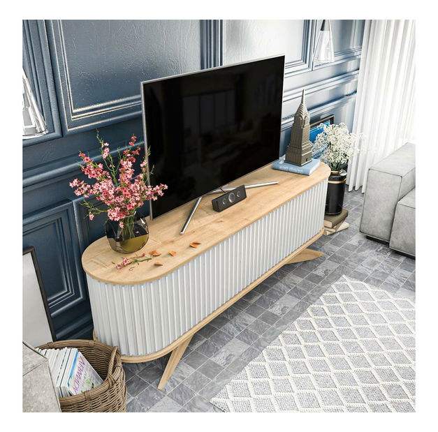 TV stolek/skříňka Stark 180 (dub safírový + bílá)