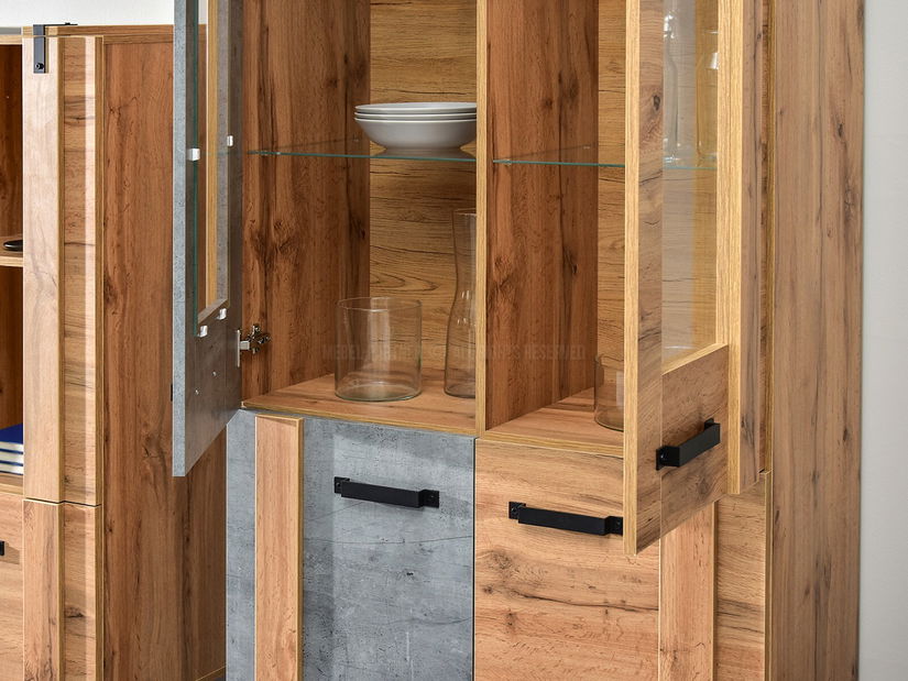 Obývací stěna Subrayado 02 (dub + černá)