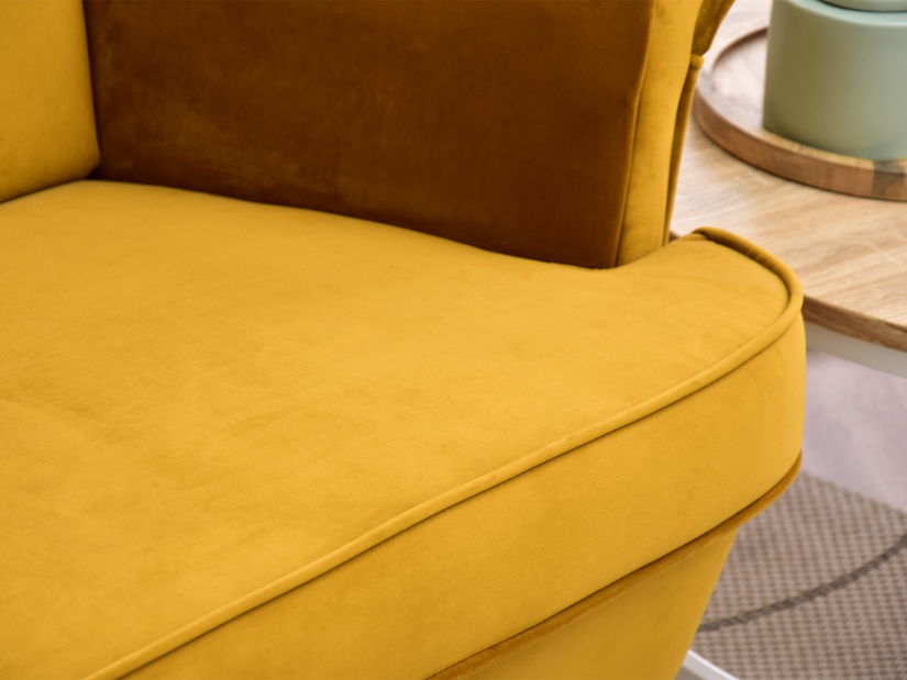 Pohovka dvousedačka ve tvaru ušák Muriera (medová + buk)