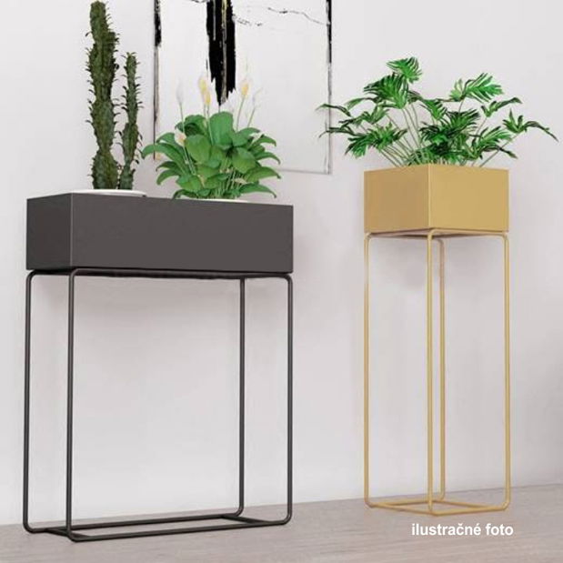 Kovový květináč Indrazia typ 3 (tmavě zelená)