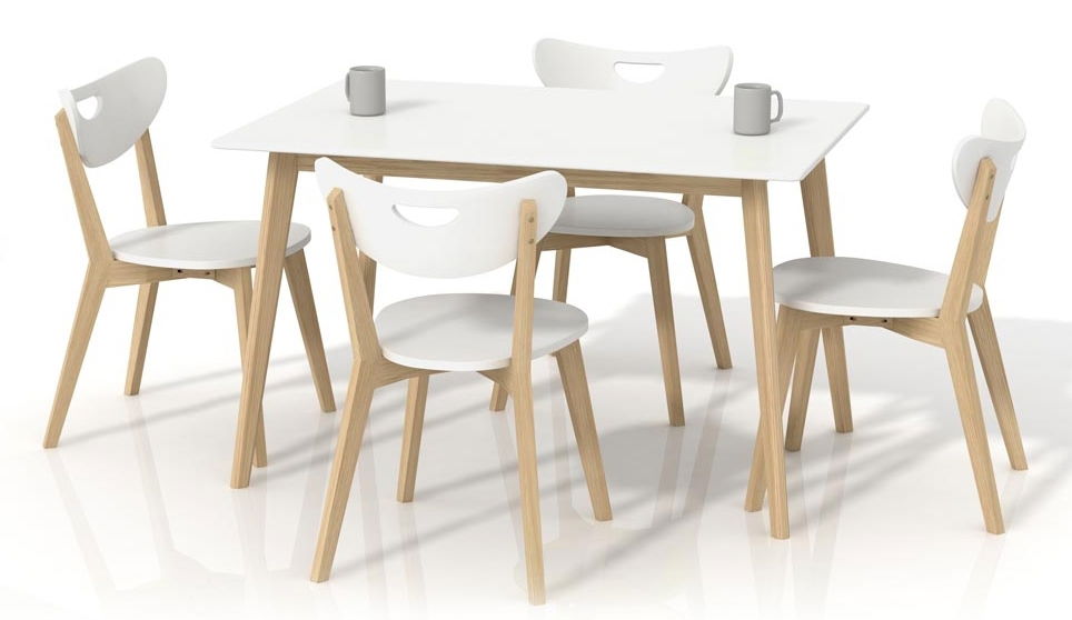 Jídelní stůl Lorrita bílý (pro 4 osoby)