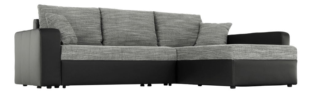 Rohová sedací souprava Manter černá + šedá (L)