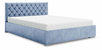 Manželská postel 160 cm Danita (světle modrá) (s roštem a úložným prostorem)