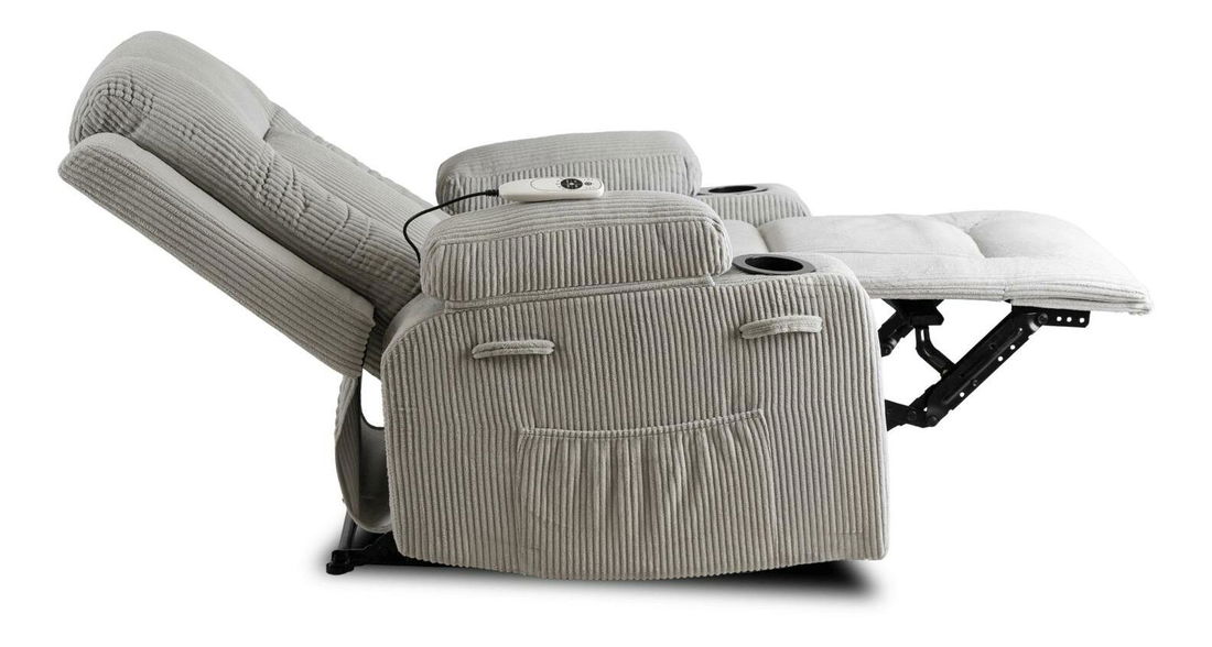 Masážní křeslo Banesto (světle šedá)