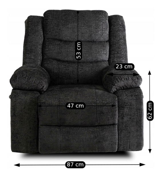 Polohovací křeslo Apoya (černá)