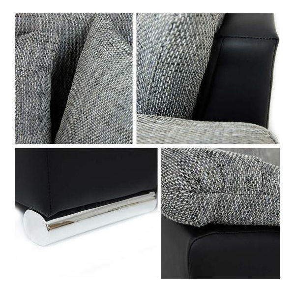 Rohová sedací souprava Dante (šedá + grafit)