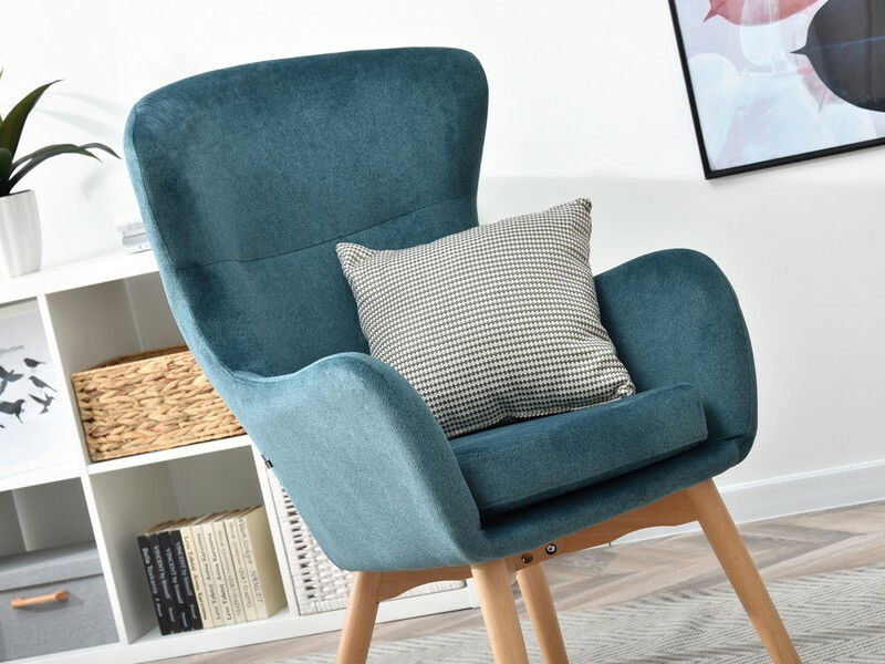 Křeslo Léto (tyrkysová + buk)