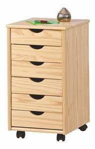 Skříňka na kolečkách Noel (borovice)