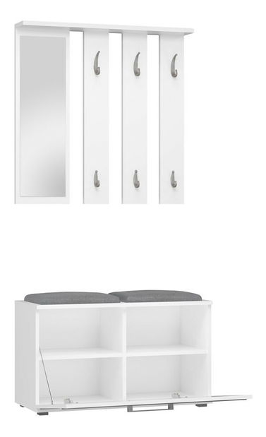 Předsíňová sestava Oasis 1 (bílá) (se zrcadlem)
