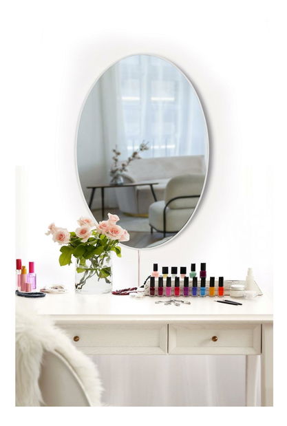 Zrcadlo Nubuki (bílá) (s osvětlením)